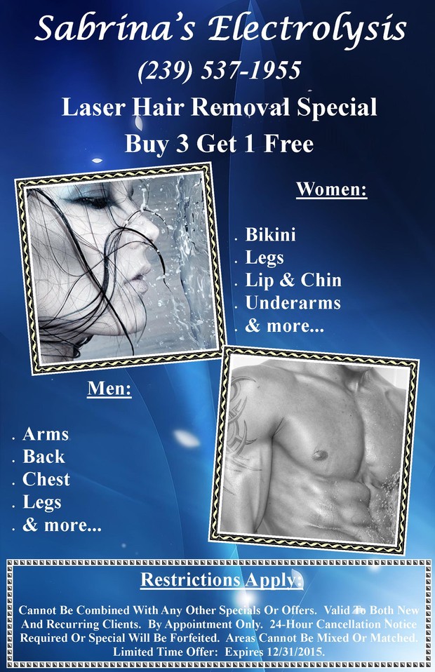 SE&L Laser Hair Removal Deals Buy Three Get One Free 